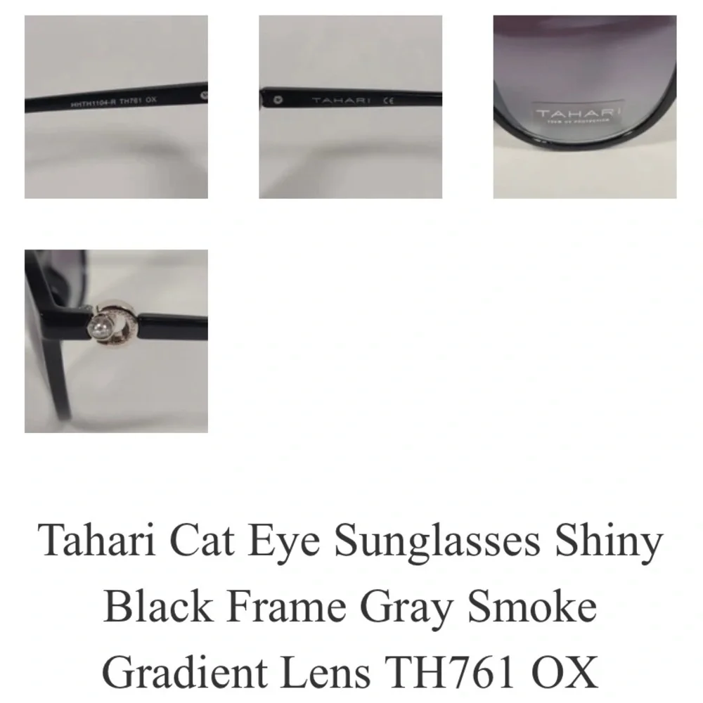Tahari cat eye rhinestone sunglasses UC